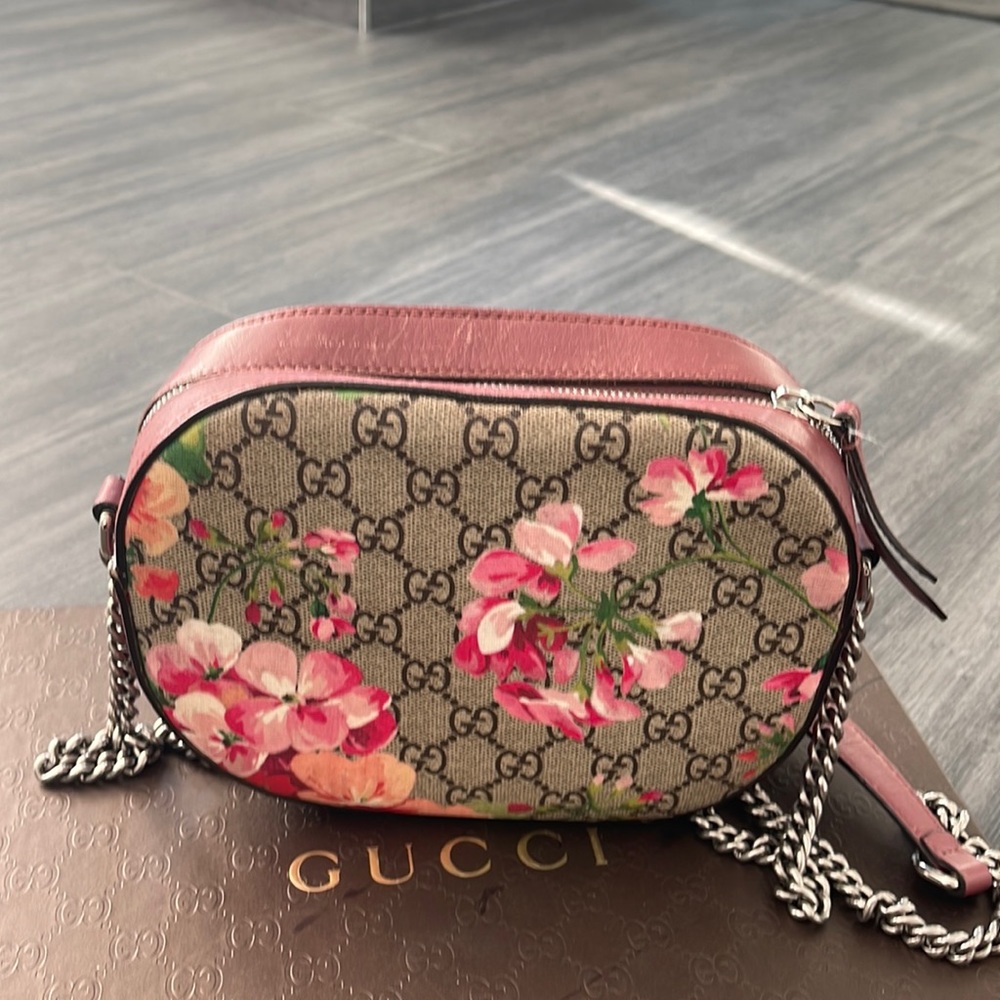 Gucci Supreme Blooms chain purse.
